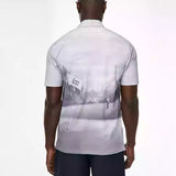Canvas Print Snap Placket Polo