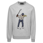 Eastside Golf Men's Core Fleece Crew Swingman Heather Grey