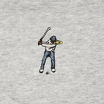 Eastside Golf Men's Core Fleece Crew Script Logo Heather Grey