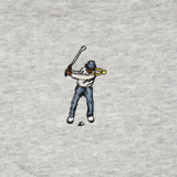 Eastside Golf Men's Core Fleece Crew Script Logo Heather Grey