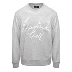 Eastside Golf Men's Core Fleece Crew Script Logo Heather Grey