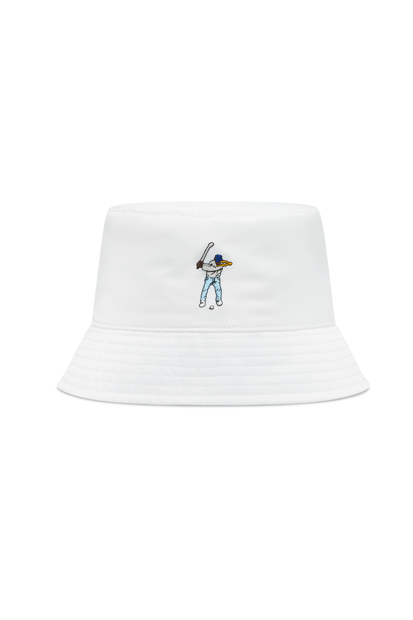 WHITE Nylon Bucket Hat