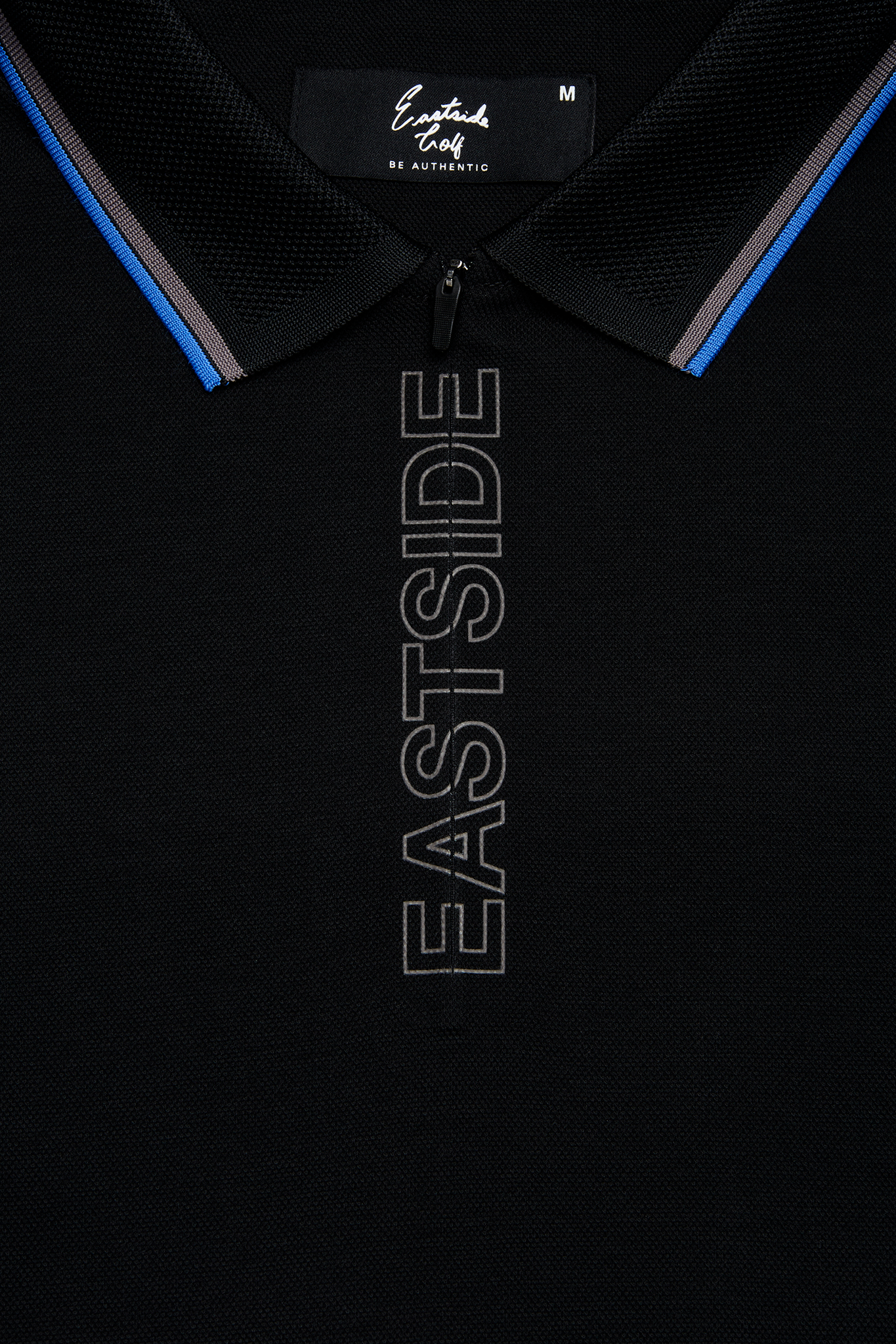 Black Eastside Golf Men's Zip Polo