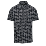 Black Print Eastside Golf Men's Snap Placket Polo