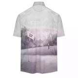 Canvas Print Snap Placket Polo