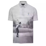 Canvas Print Snap Placket Polo