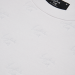 Bright White Eastside Golf Men's Fleece All-Over Script Crew