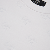 Bright White Eastside Golf Men's Fleece All-Over Script Crew