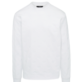 Bright White Eastside Golf Men's Fleece All-Over Script Crew