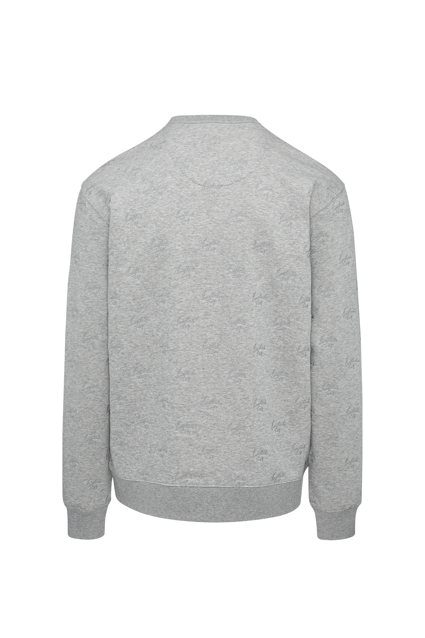 Heather Grey Eastside Golf Men's Fleece All-Over Script Crew