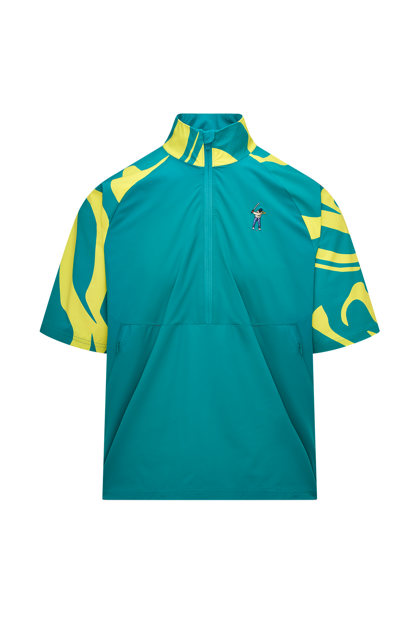 Print Eastside Golf Men's Short Sleeve Tech 1/2 Zip Mockneck Shirt