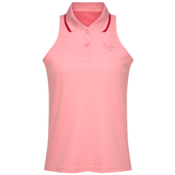 Dianthis Pink Eastside Golf Womens Pique Halter Polo