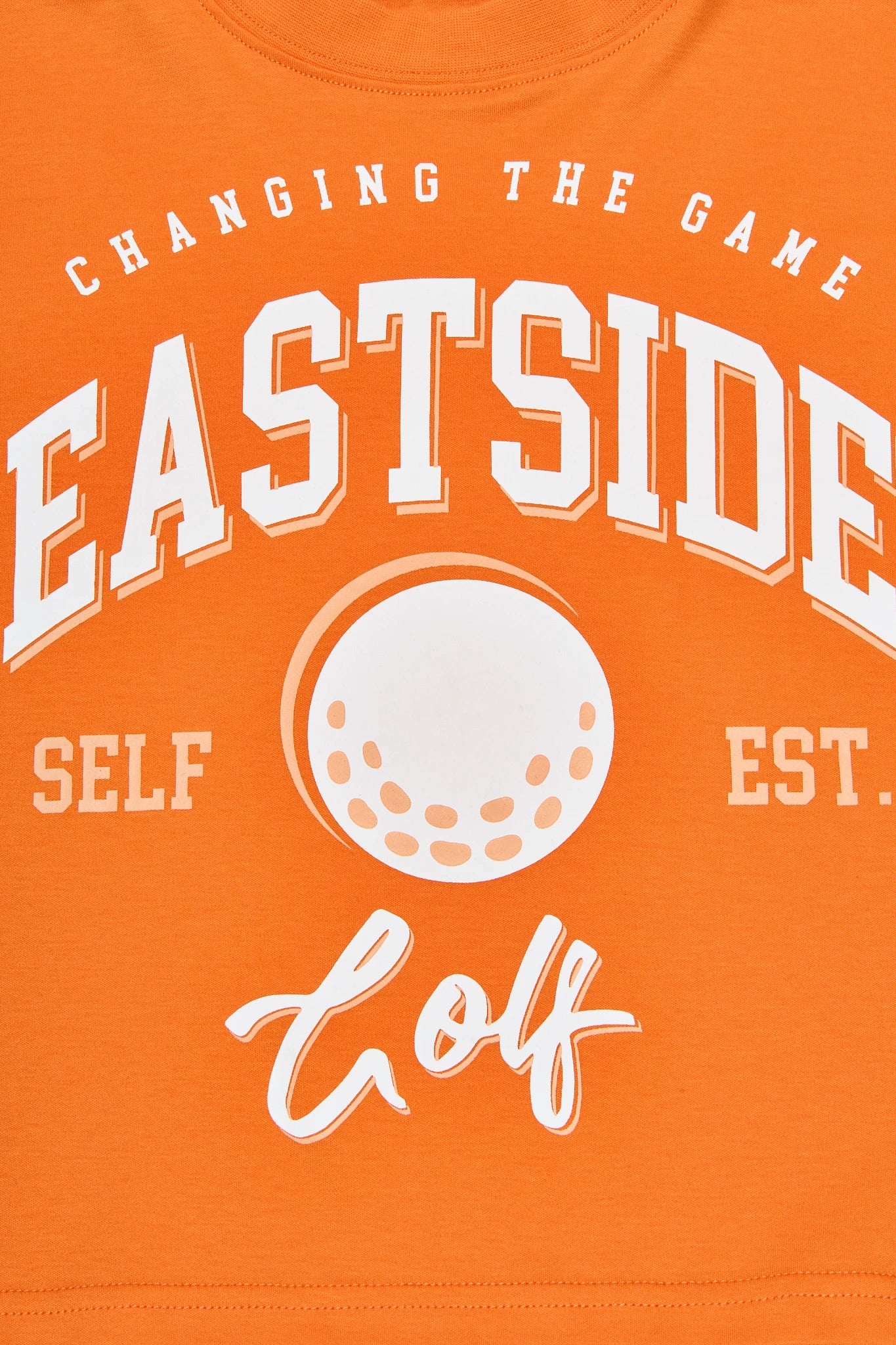 Orange Peel Eastside Golf Womens Oversized Cropped Tee