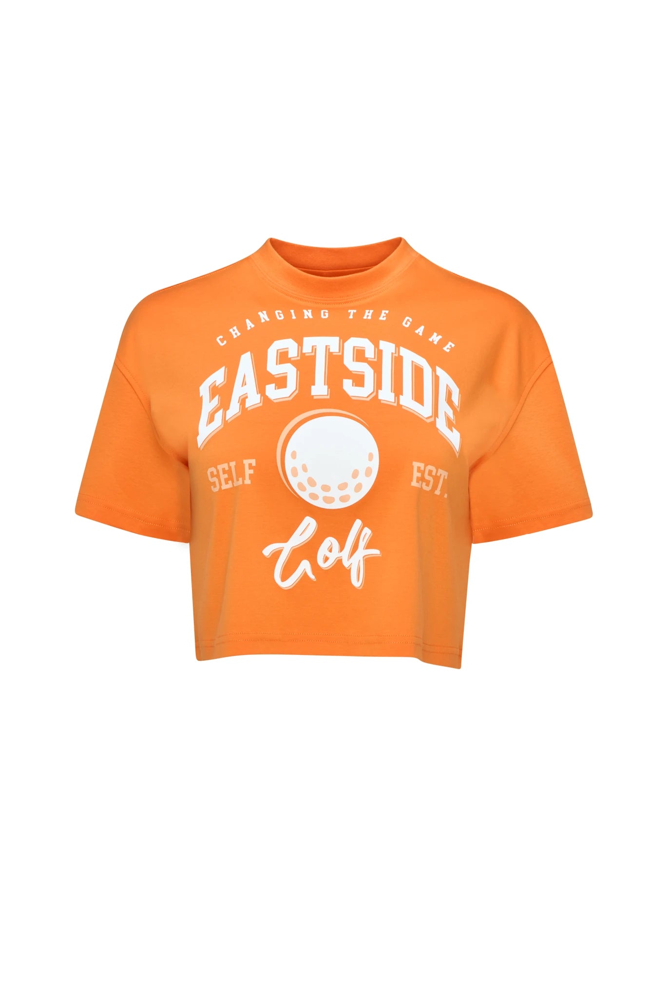 Orange Peel Eastside Golf Womens Oversized Cropped Tee