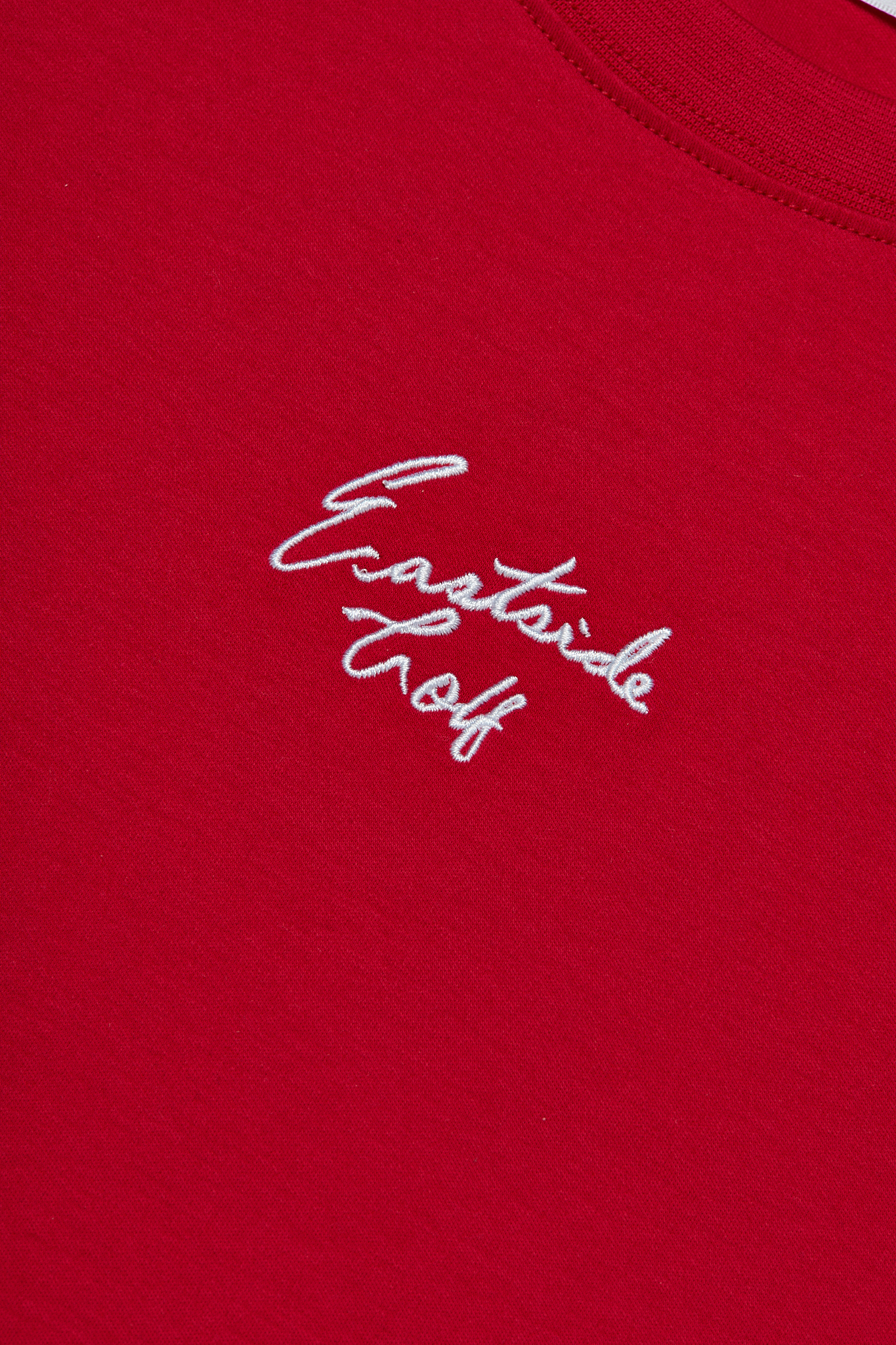 Jalapeno Red Eastside Golf Womens Oversized Cropped Tee