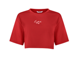 Jalapeno Red Eastside Golf Womens Oversized Cropped Tee