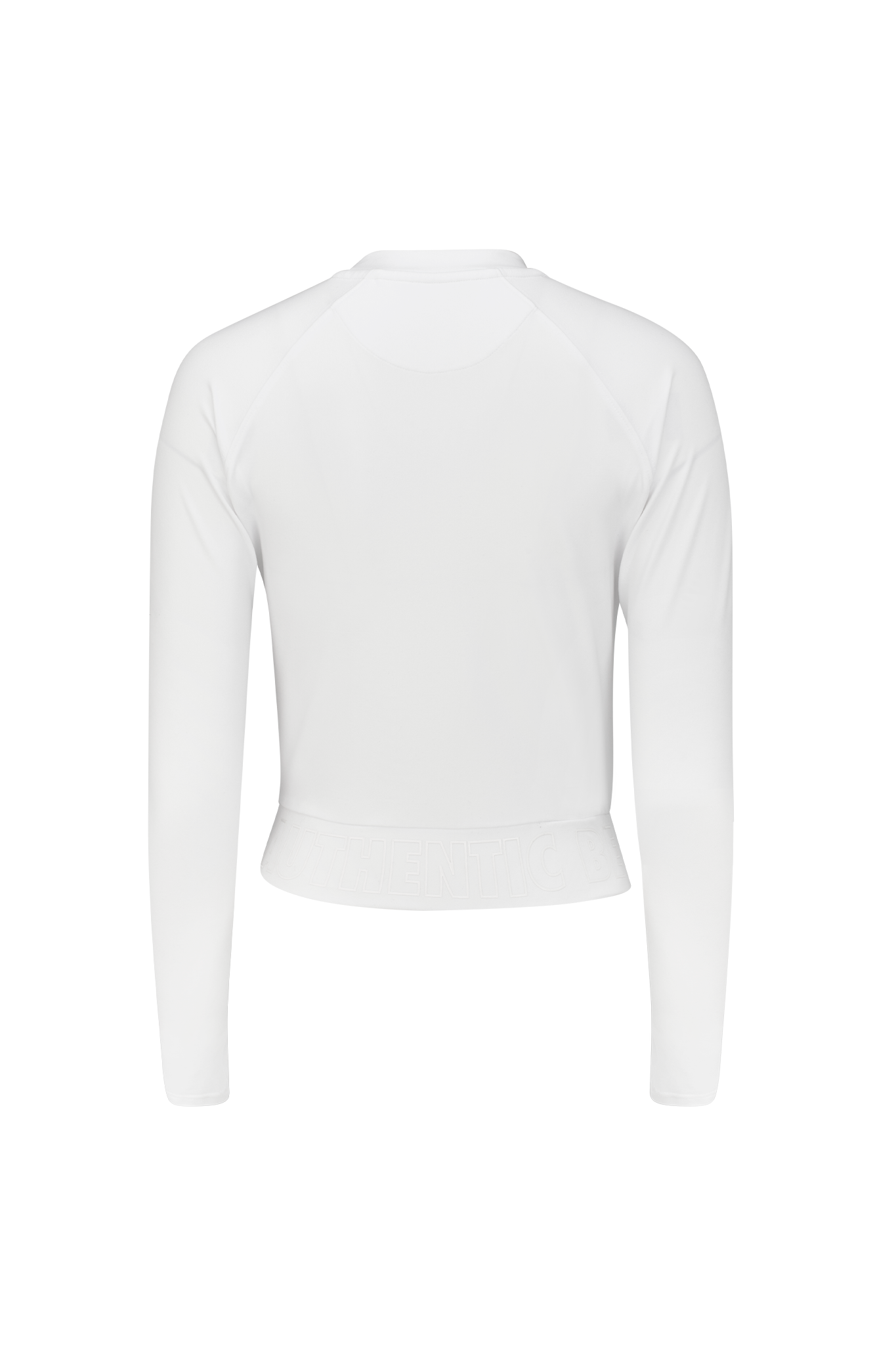 Bright White Eastside Golf Womens L/S Banded Cropped Tee