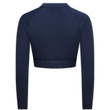 Midnight Navy Eastside Golf Womens L/S Banded Cropped Tee