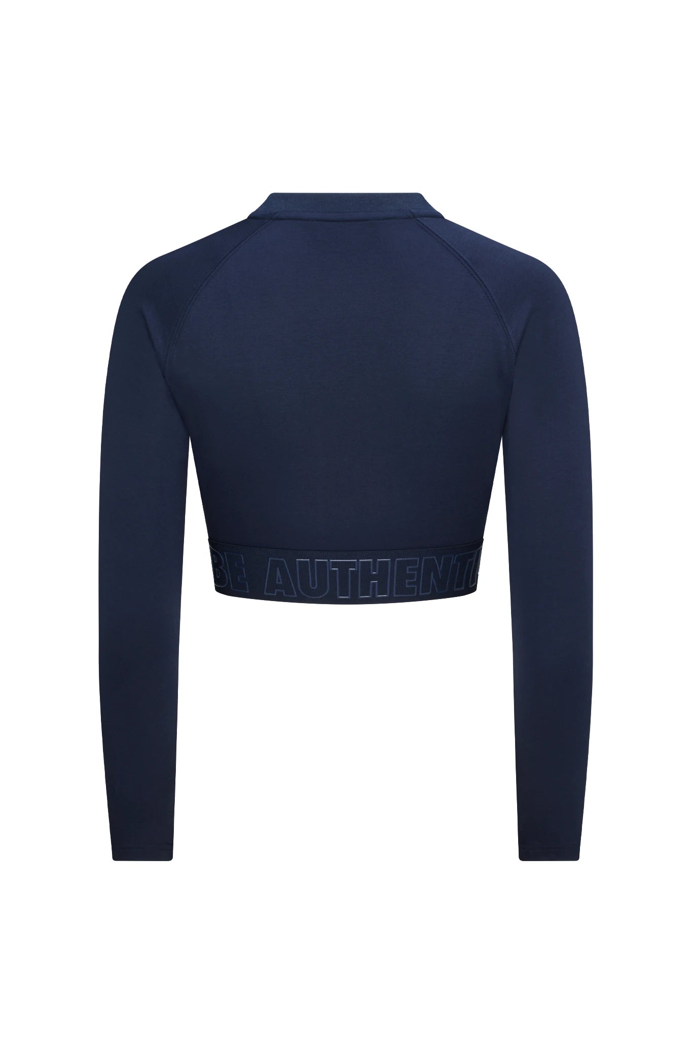 Midnight Navy Eastside Golf Womens L/S Banded Cropped Tee