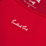 Jalapeno Red Eastside Golf Womens Flippy Racer-Backed Romper