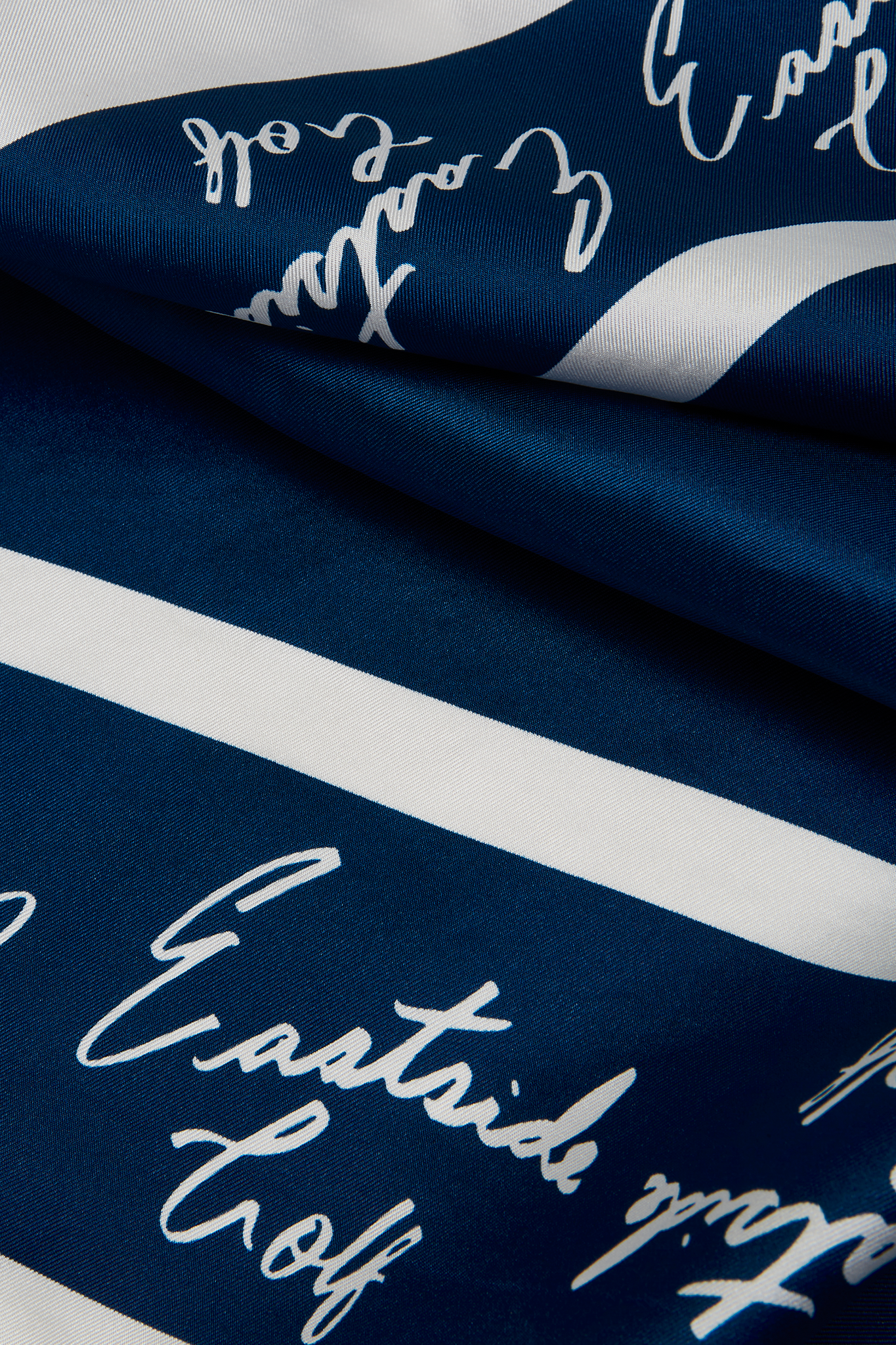 Navy Silk Scarf