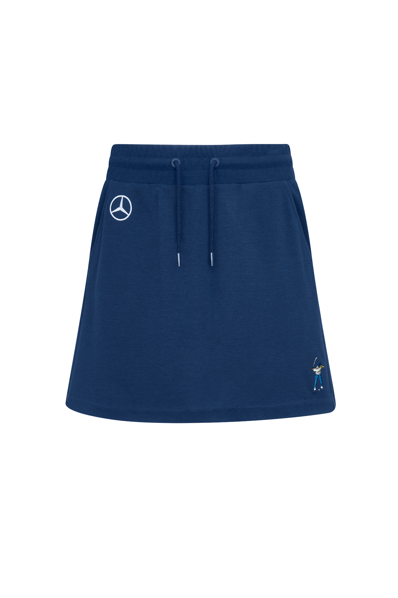 Navy Pique Skort