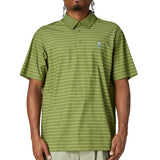 Striped Snap Placket Polo
