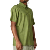 Striped Snap Placket Polo