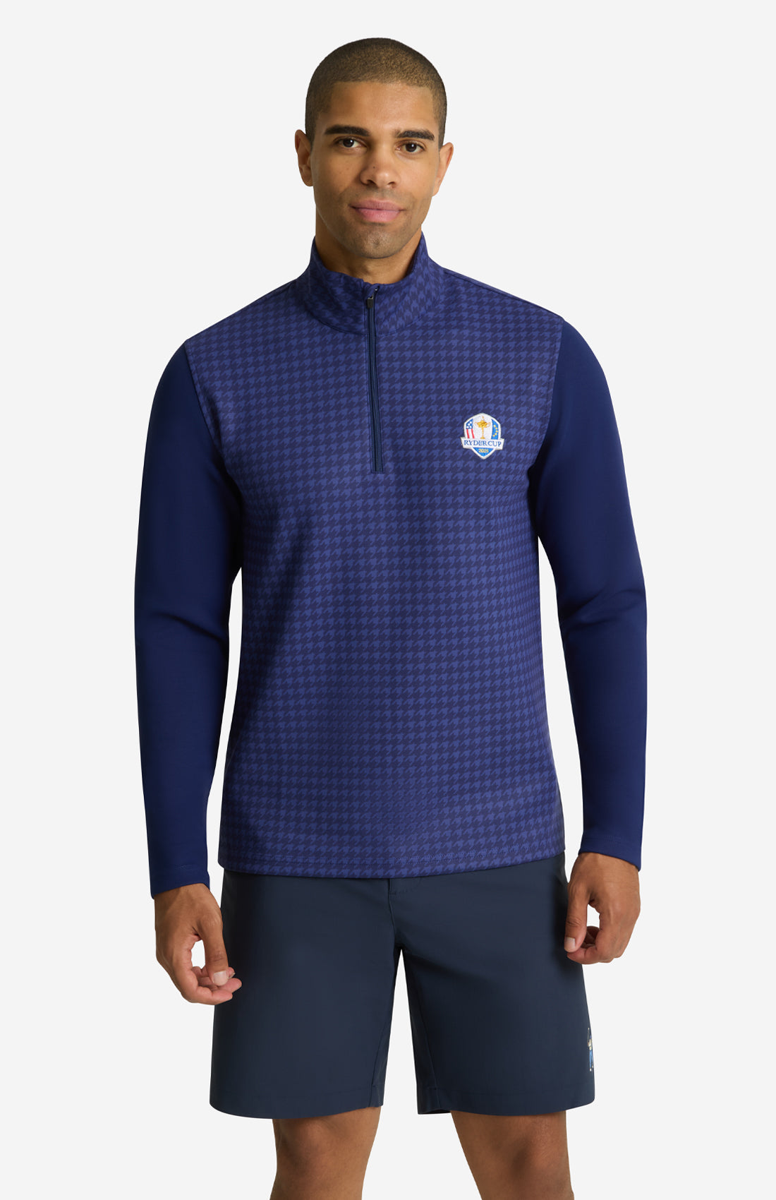 Navy Houndstooth