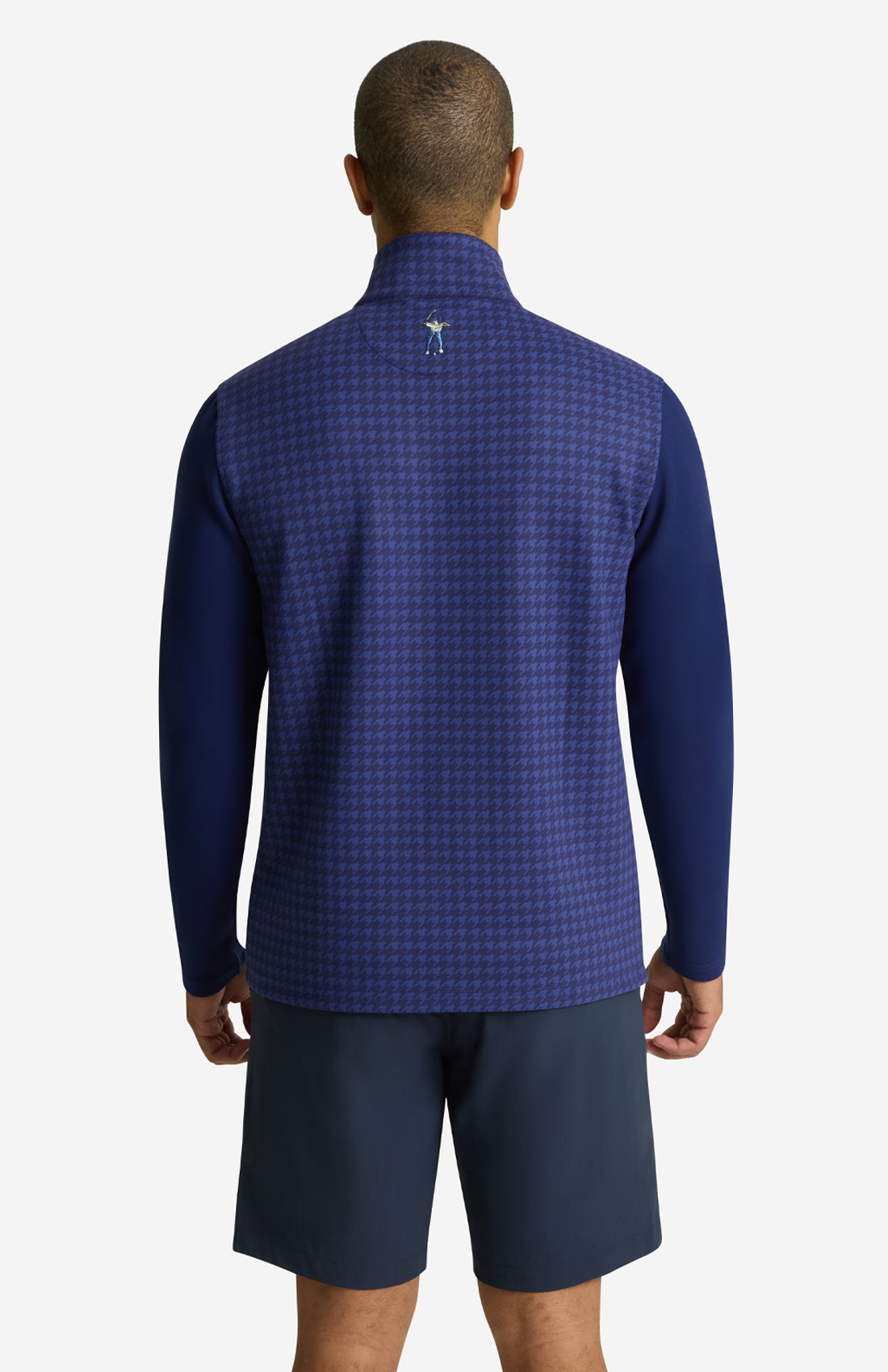 Navy Houndstooth