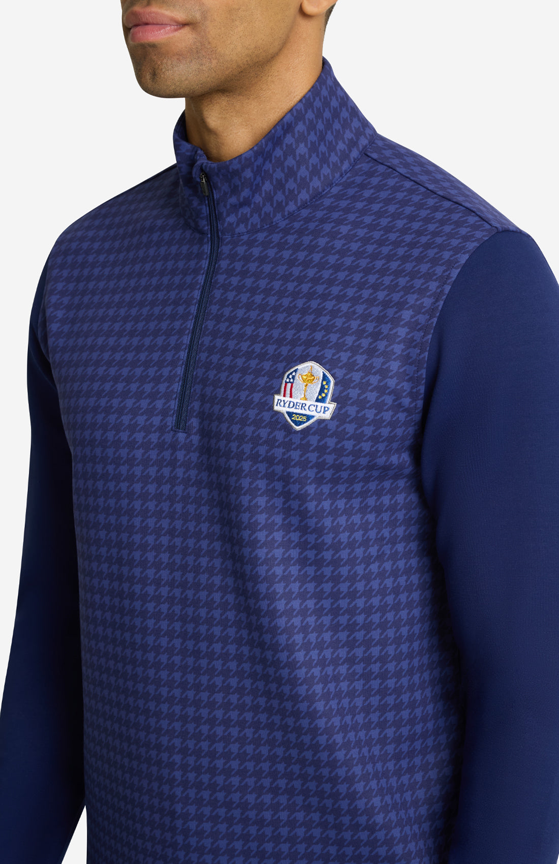 Navy Houndstooth