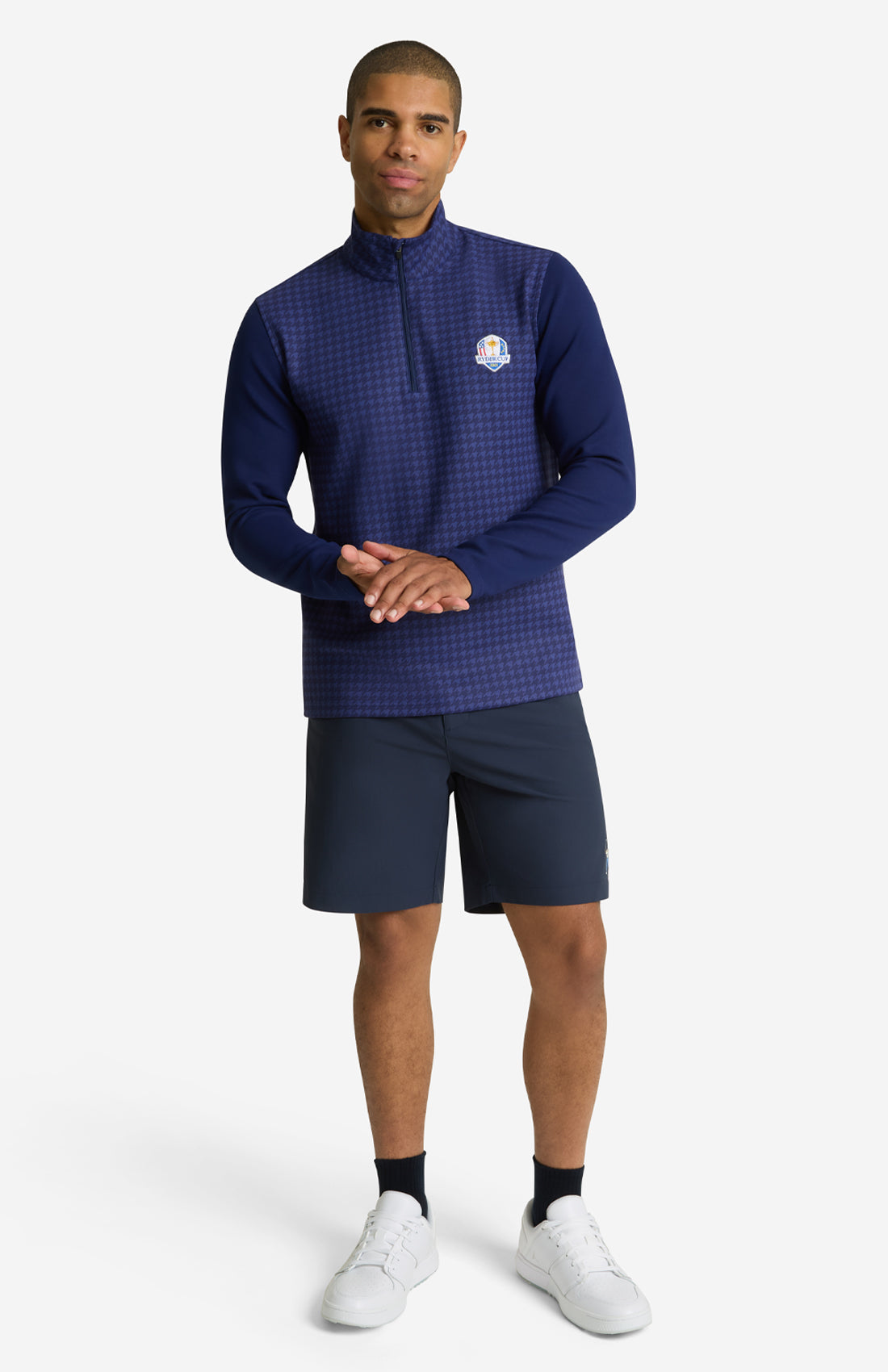 Navy Houndstooth