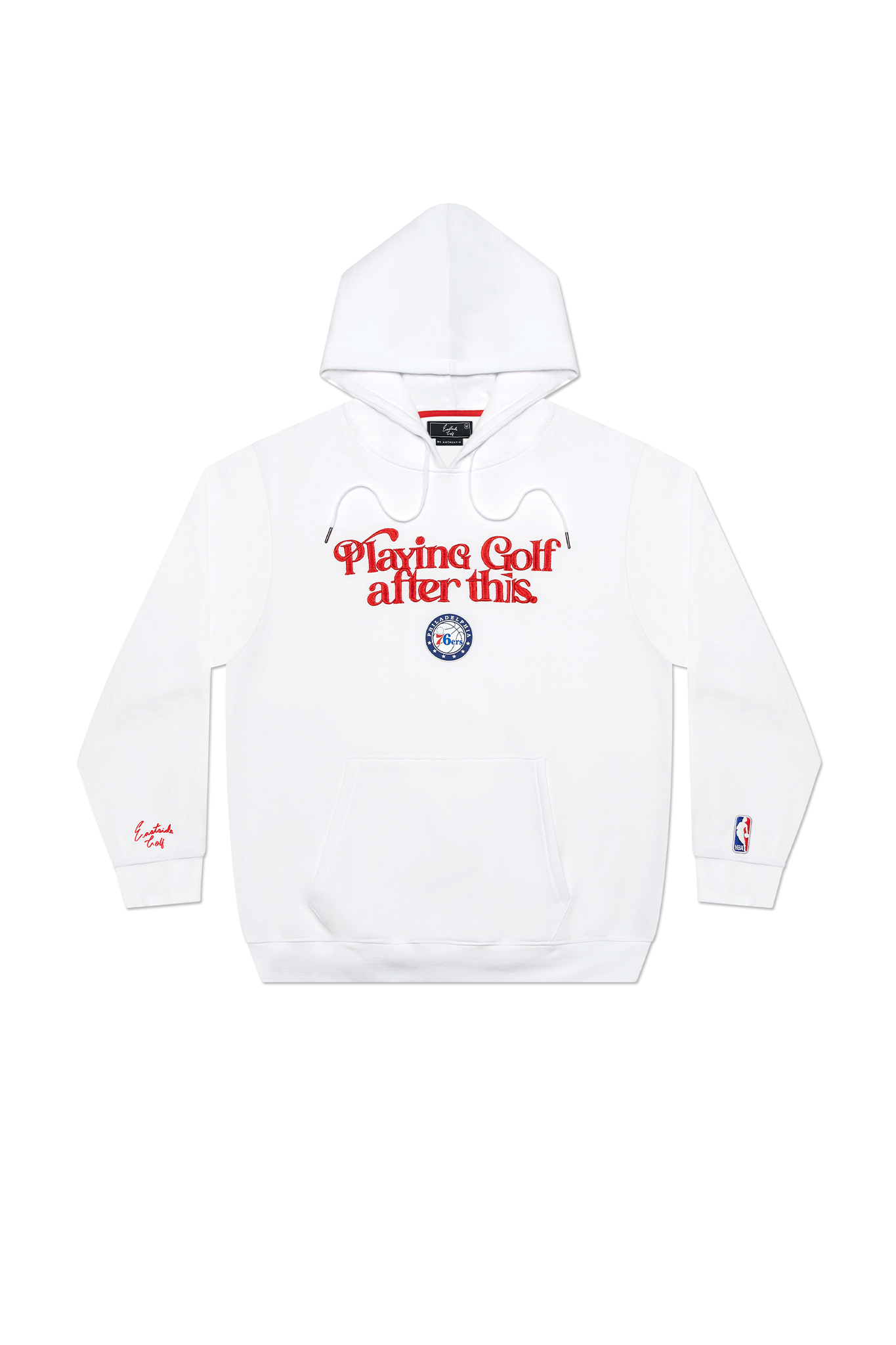 sixers white hoodie