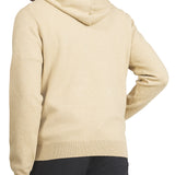 Men's Merino Wool Blend Hooded Sweater Pale Khaki