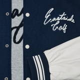 Men's Varsity Jacket Midnight White