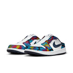 White Multi-Color AJ Mule