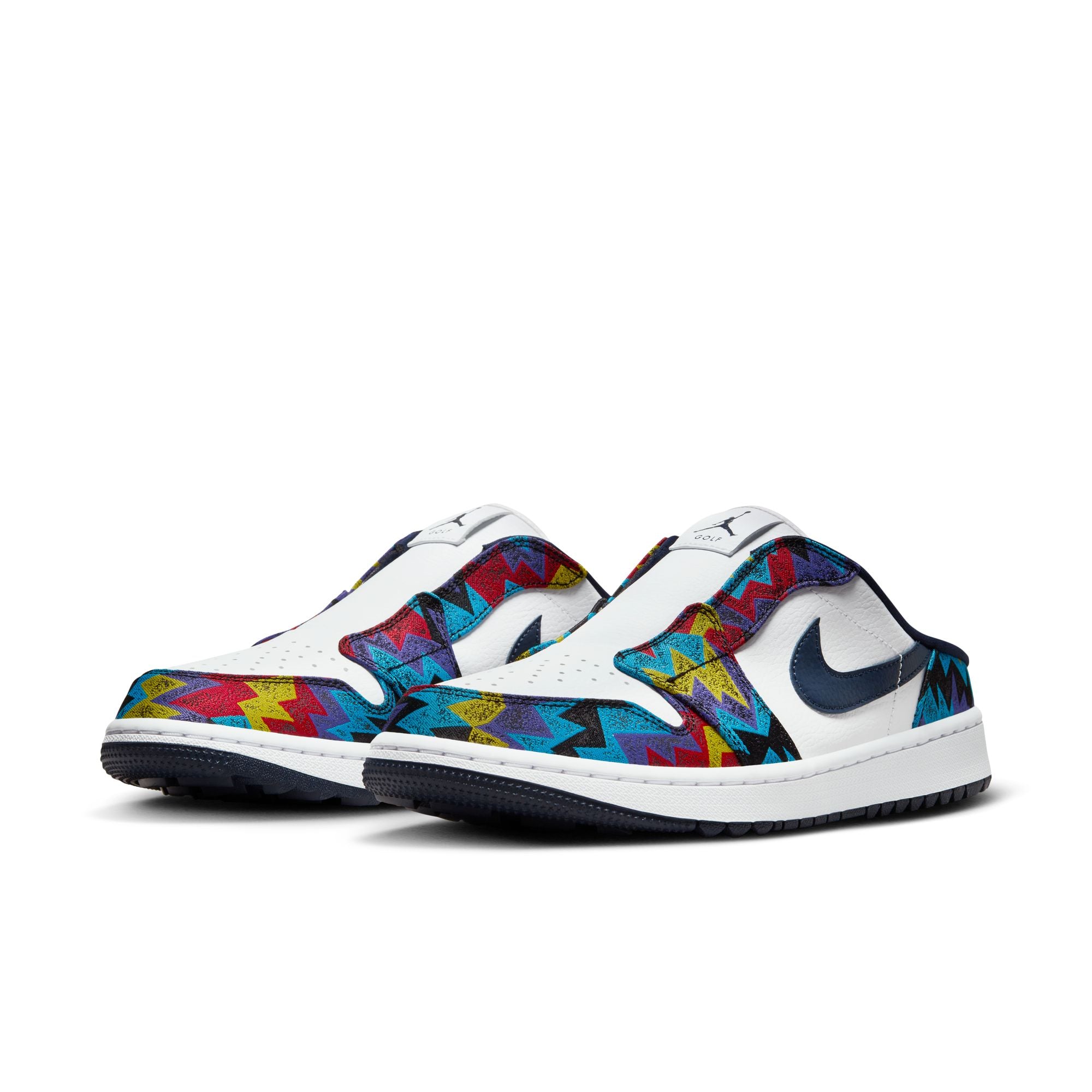 White Multi-Color AJ Mule
