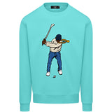 Aqua Sky Eastside Golf Men's Core Fleece Swingman Crew