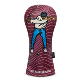 Cranberry/Muave ESG Fairway Cover - Wave Print