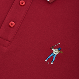 Cranberry Tip Pique Polo