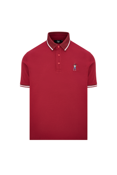Cranberry Tip Pique Polo