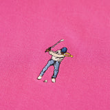 Fuschia Tip Pique Polo
