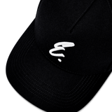 Black 5 Panel Wool Melton Hat