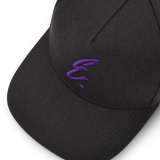 Smoke Grey 5 Panel Wool Melton Hat