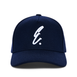 Navy 5 Panel Wool Melton Hat