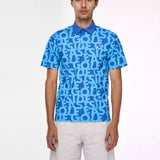 Shuffle Print Snap Placket Polo