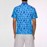Shuffle Print Snap Placket Polo
