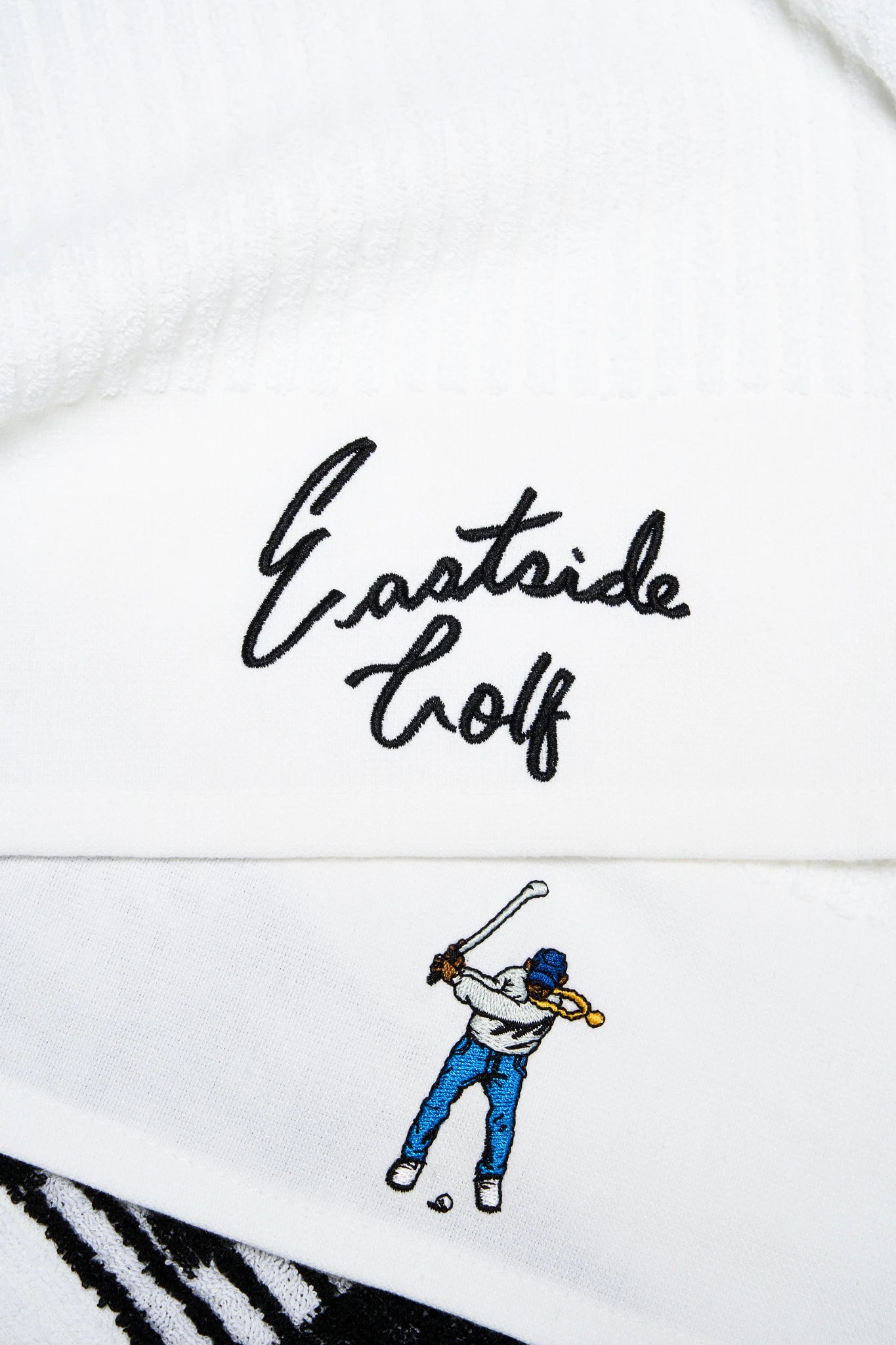 White Black Eastside Golf Be Authentic Towel