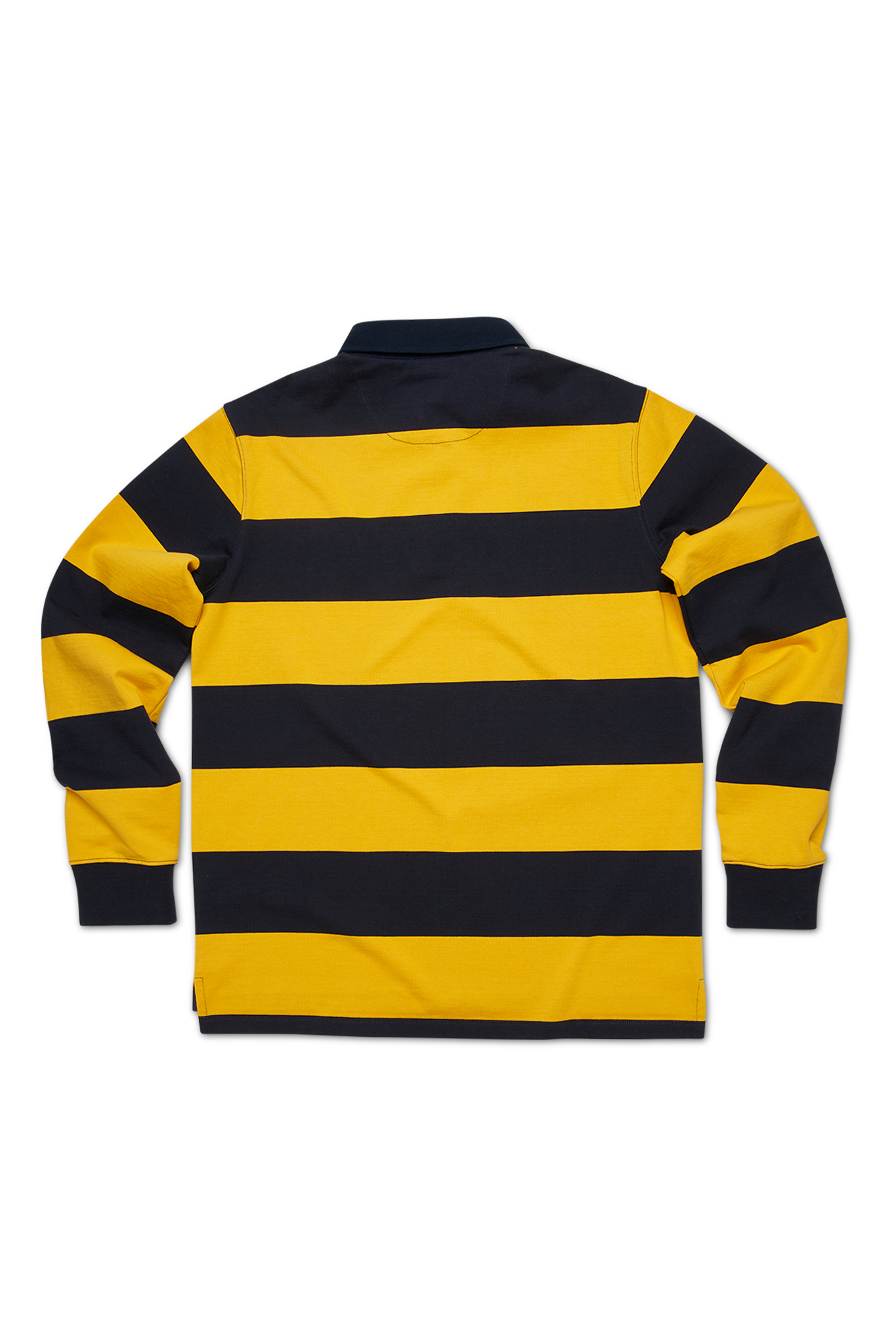 Eastside Golf Men's Long Sleeve Striped Rugby Midnight Old Gold