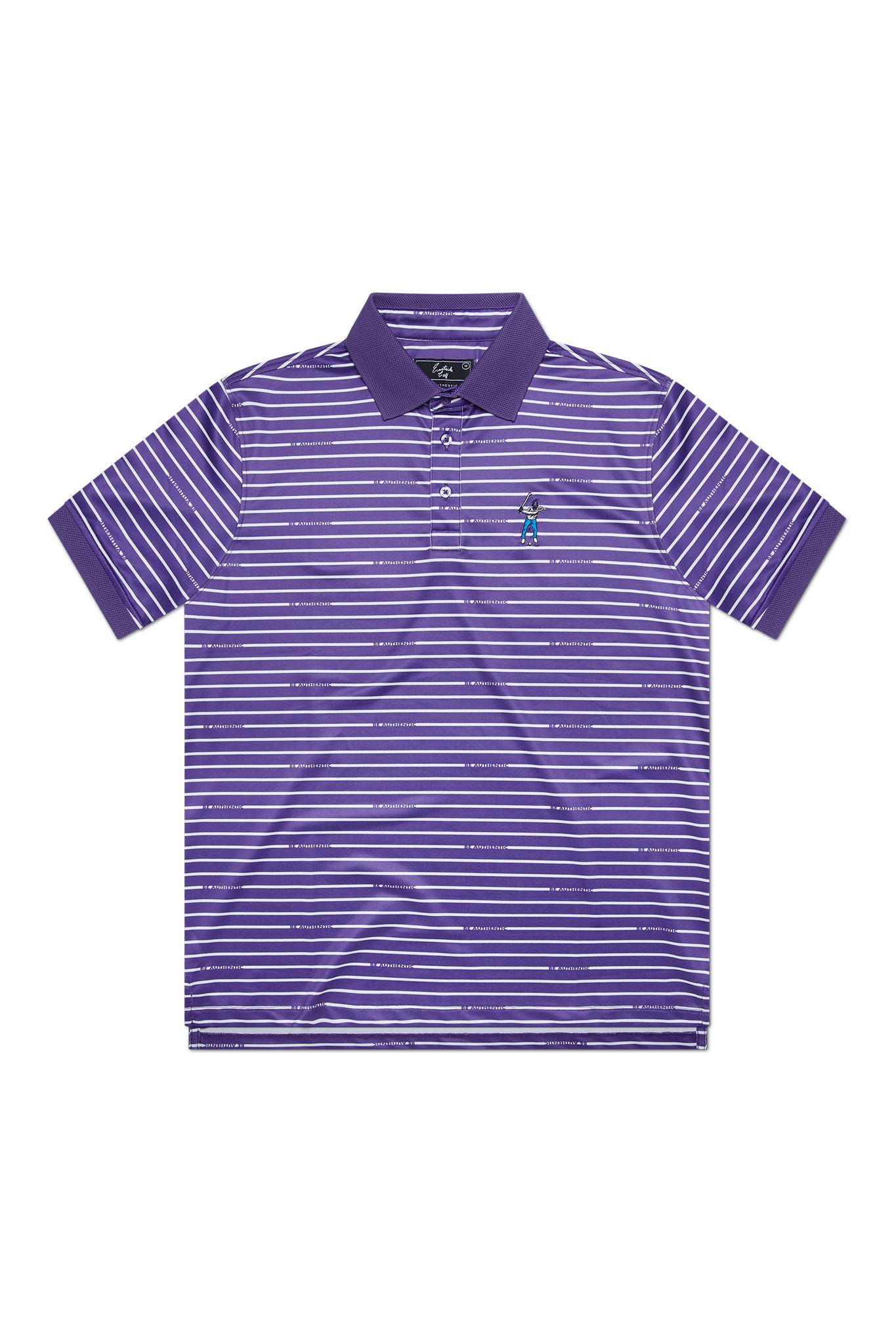 Royal Purple Eastside Be Authentic Stripe Polo